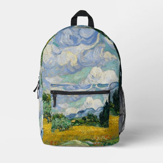 Wheat Field with Cypresses Van Gough Backpack Bedrukte Rugzak (Voorkant)