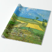 Wheat Fields at Auvers under Clouded Sky, Van Gogh Cadeaupapier (Uitgerold)