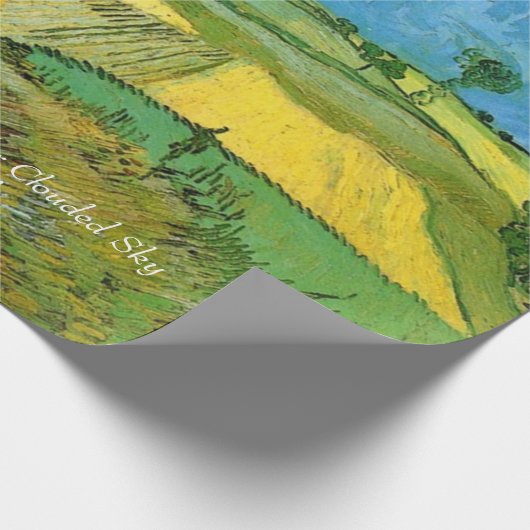 Wheat Fields at Auvers under Clouded Sky, Van Gogh Cadeaupapier (Hoek)