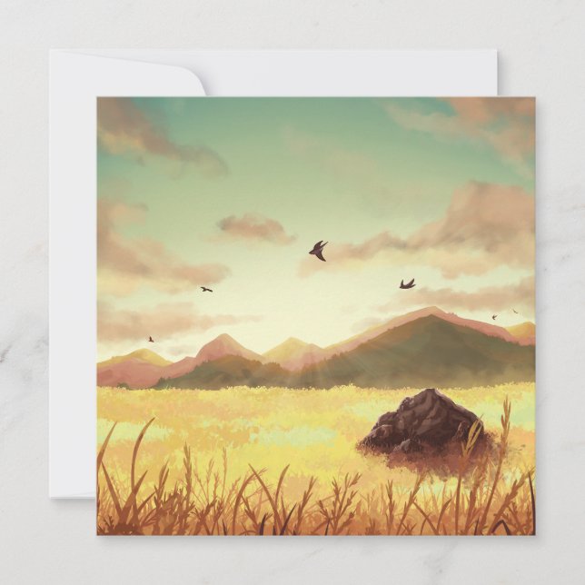 Wheat fields at sunrise (Voorkant)