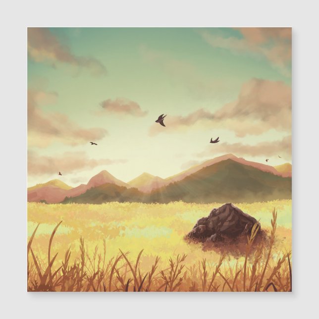 Wheat fields at sunrise (Voorkant)