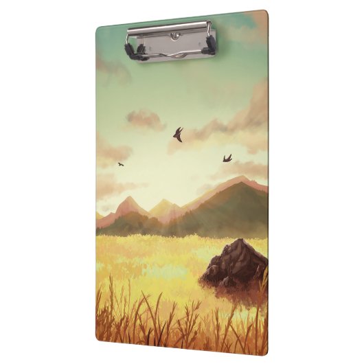 Wheat fields at sunrise klembord (Links)