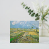 Wheat Fields auvers Clouded Sky Van Gogh Fine Art Briefkaart (Staand voorkant)
