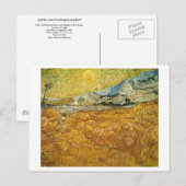 Wheat Fields Hospital Reaper Van Gogh Fine Art Briefkaart (Voorkant / Achterkant)