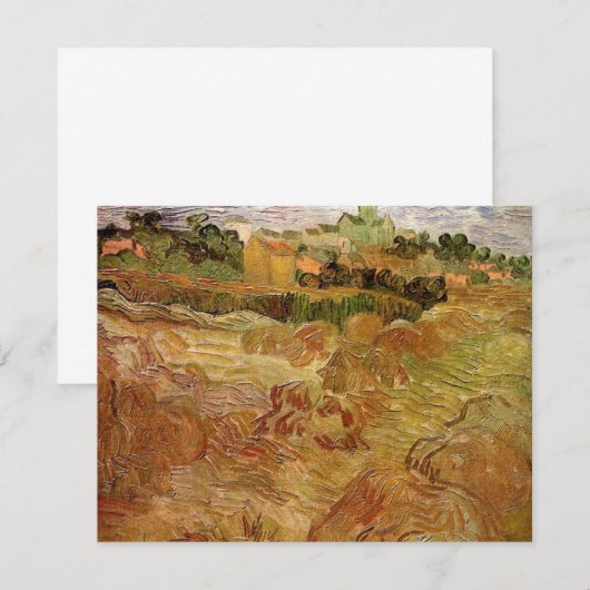 Wheat Fields met Auvers van Vincent van Gogh (Voorkant / Achterkant)