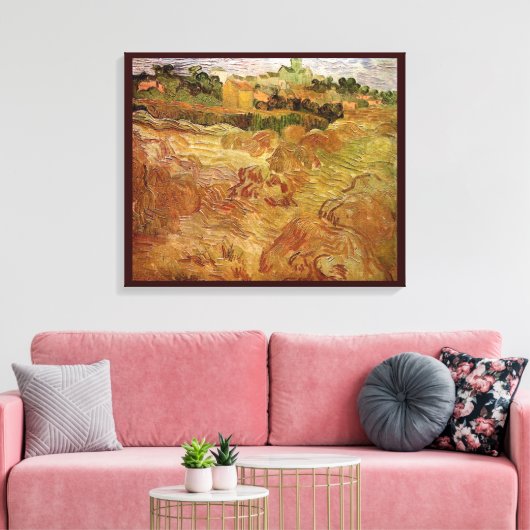 Wheat Fields met Auvers van Vincent van Gogh Canvas Afdruk (Insitu (Woonkamer))