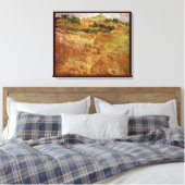 Wheat Fields met Auvers van Vincent van Gogh Canvas Afdruk (Insitu (Slaapkamer))