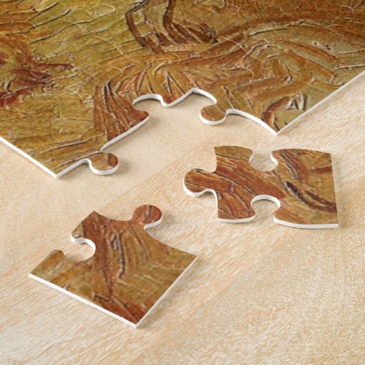 Wheat Fields met Auvers van Vincent van Gogh Legpuzzel (Zijkant)