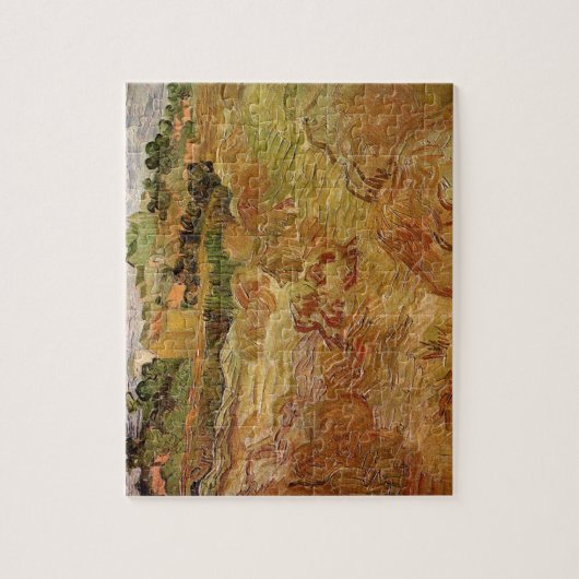 Wheat Fields met Auvers van Vincent van Gogh Legpuzzel (Verticaal)