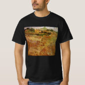 Wheat Fields met Auvers van Vincent van Gogh T-shirt (Voorkant)