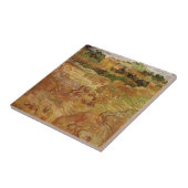 Wheat Fields met Auvers van Vincent van Gogh Tegeltje (Zijkant)