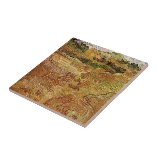 Wheat Fields met Auvers van Vincent van Gogh Tegeltje (Zijkant)