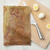 Wheat Fields met Auvers van Vincent van Gogh Theedoek (Quarter Fold)