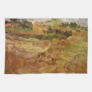 Wheat Fields met Auvers van Vincent van Gogh Theedoek