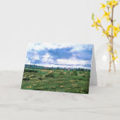 Wheat Fields met Haystacks van Vincent van Gogh Kaart (Gele Bloem)