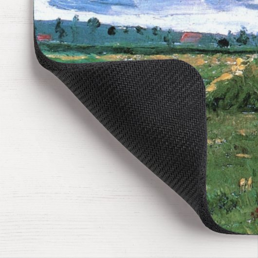 Wheat Fields met Haystacks van Vincent van Gogh Muismat (Hoek)