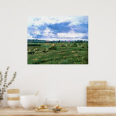 Wheat Fields met Haystacks van Vincent van Gogh Poster (Keuken)