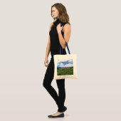 Wheat Fields met Haystacks van Vincent van Gogh Tote Bag (Voorkant (model))