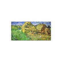 Wheat Fields met Stacks, Vincent van Gogh.