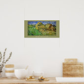 Wheat Fields met Stacks, Vincent van Gogh Poster (Keuken)