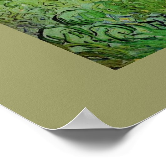 Wheat Fields met Stacks, Vincent van Gogh Poster (Hoek)