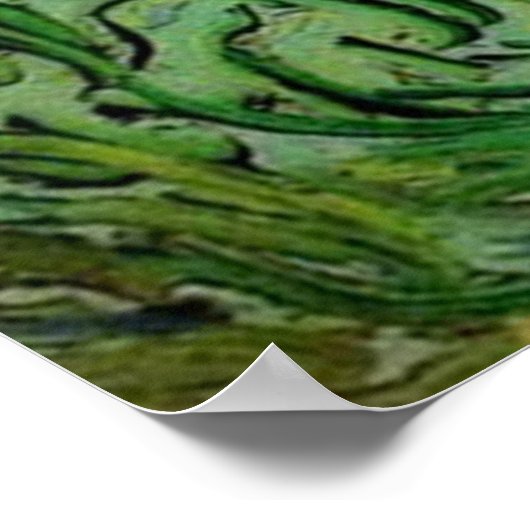 Wheat Fields met Stacks, Vincent van Gogh Poster (Hoek)