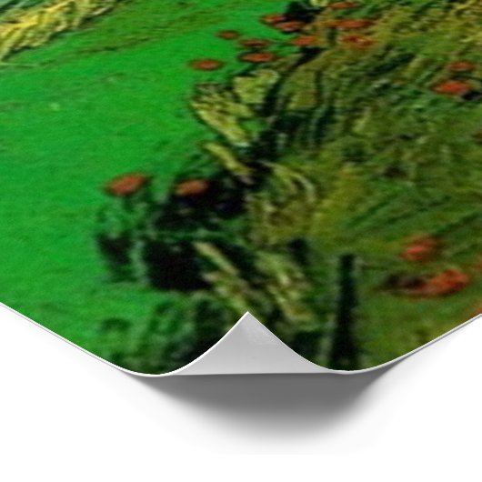 Wheat Fields op Auvers under Clouded Sky, Vincent Poster (Hoek)