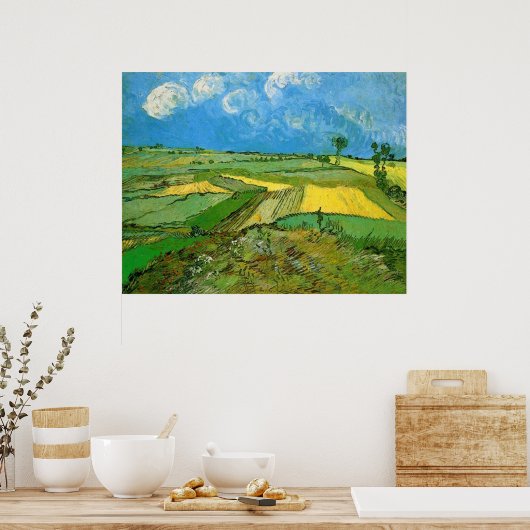 Wheat Fields op Auvers under Clouded Sky, Vincent Poster (Keuken)