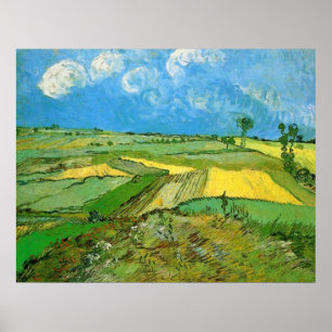 Wheat Fields op Auvers under Clouds van Gogh Poster