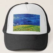 Wheat Fields Under Clouded Sky Van Gogh Trucker Pet (Voorkant)