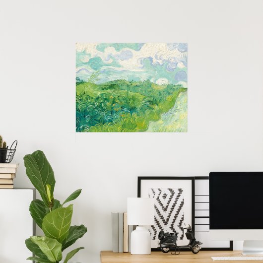 Wheat Fields - Vincent van Gogh Fine Art Poster (Thuiskantoor)