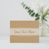 Wheat Gold Embossed Leaf Vines Briefkaart (Staand voorkant)