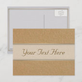 Wheat Gold Embossed Leaf Vines Briefkaart (Voorkant / Achterkant)