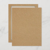 Wheat Gold Embossed Leaf Vines Kaart (Voorkant / Achterkant)