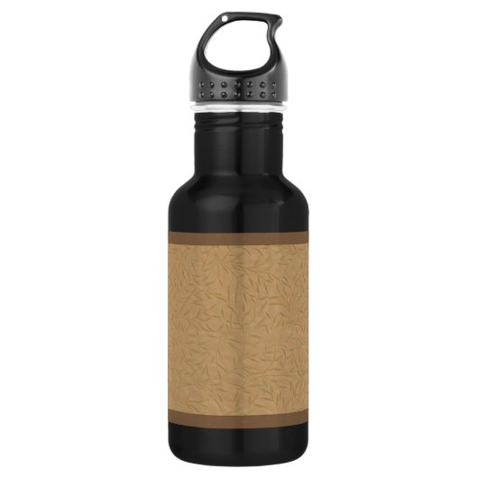 Wheat Gold Embossed Leaf Vines Waterfles (Voorkant)