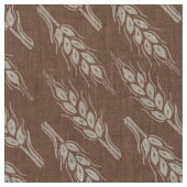 Wheat graphic brown white patterned fabric stof (Close Up)