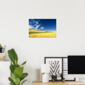 Wheat harvest on the Palouse in Eastern Poster (Thuiskantoor)