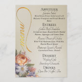 Wheat - Monogram, Wildflowers & Thank You  Menu (Voorkant)