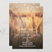 Wheat Rustic country Wedding Invitations Kaart (Voorkant / Achterkant)