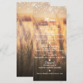 Wheat Rustic country Wedding Menu (Voorkant / Achterkant)