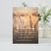Wheat Rustic country Wedding RSVP (Staand voorkant)