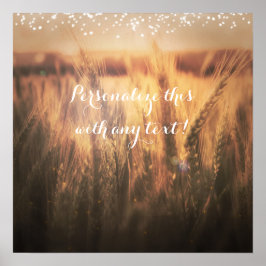 Wheat Rustic Wedding Banner Poster