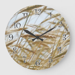 Wheat & Sky Clock Grote Klok
