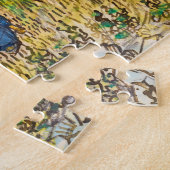 Wheat Stacks by Vincent van Gogh Legpuzzel (Zijkant)