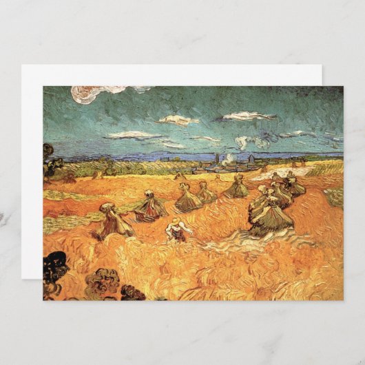 Wheat Stacks met Reaper van Vincent van Gogh (Voorkant / Achterkant)