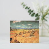 Wheat Stacks met Reaper van Vincent van Gogh Briefkaart (Staand voorkant)