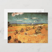 Wheat Stacks met Reaper van Vincent van Gogh Briefkaart (Voorkant / Achterkant)