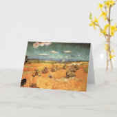 Wheat Stacks met Reaper van Vincent van Gogh Kaart (Gele Bloem)