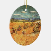 Wheat Stacks met Reaper van Vincent van Gogh Keramisch Ornament (Rechts)