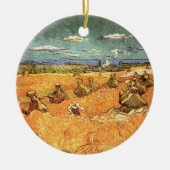 Wheat Stacks met Reaper van Vincent van Gogh Keramisch Ornament (Voorkant)